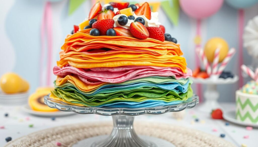 Crêpes Arc-en-Ciel : Recette Colorée pour un Anniversaire