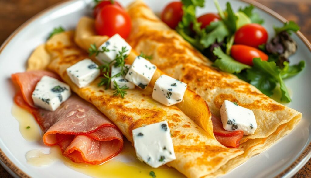 Crêpes au jambon cru et au roquefort : une explosion de saveurs