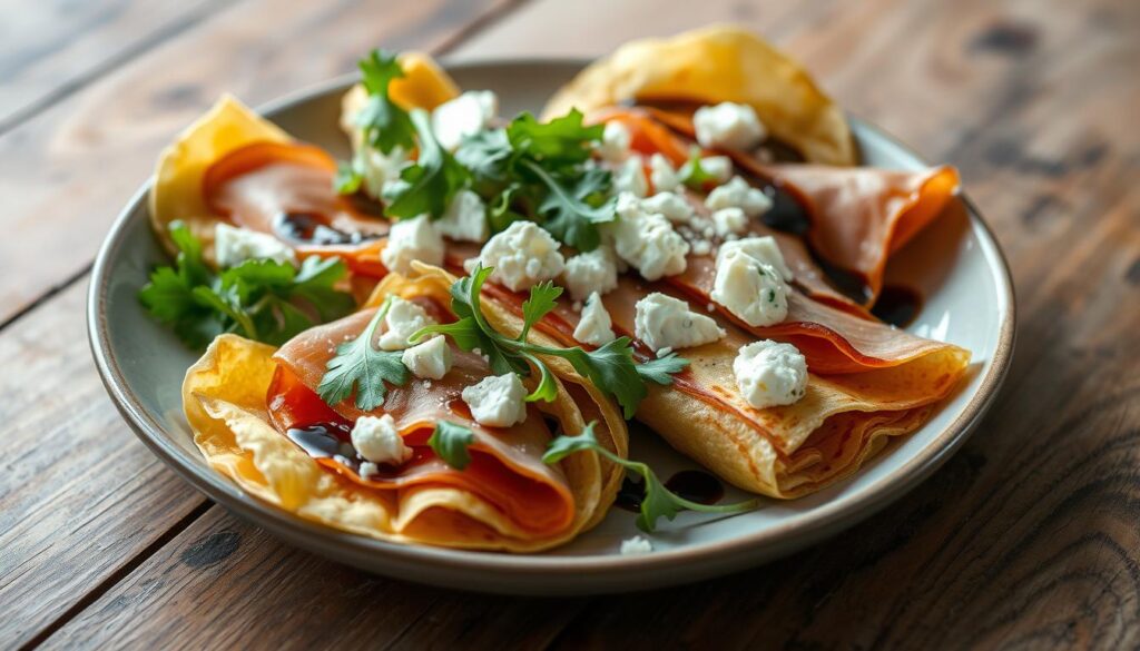 Crêpes au jambon cru et au roquefort : une explosion de saveurs