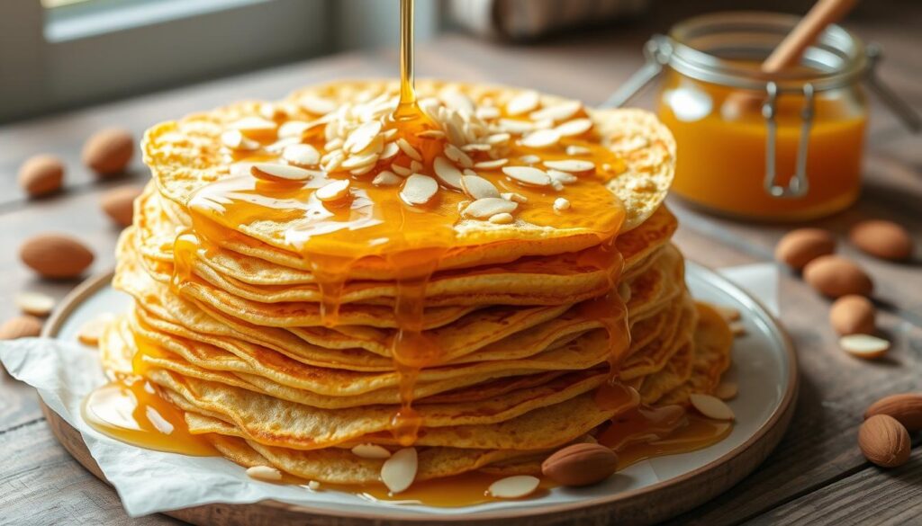 Crêpes au miel et amandes effilées : une douceur parfaite