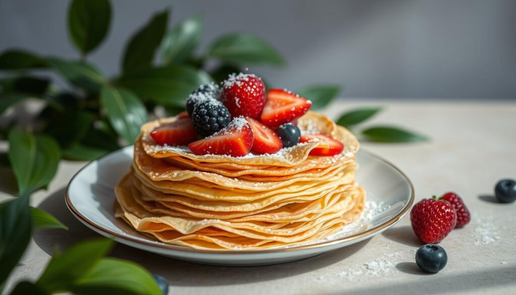 Crêpes sans sucre ajouté pour un dessert light