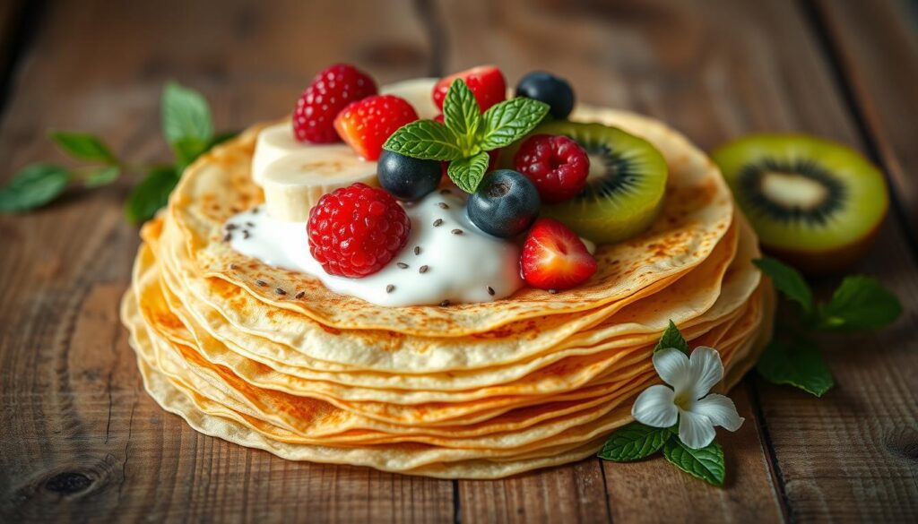 Crêpes sans sucre ajouté pour un dessert light