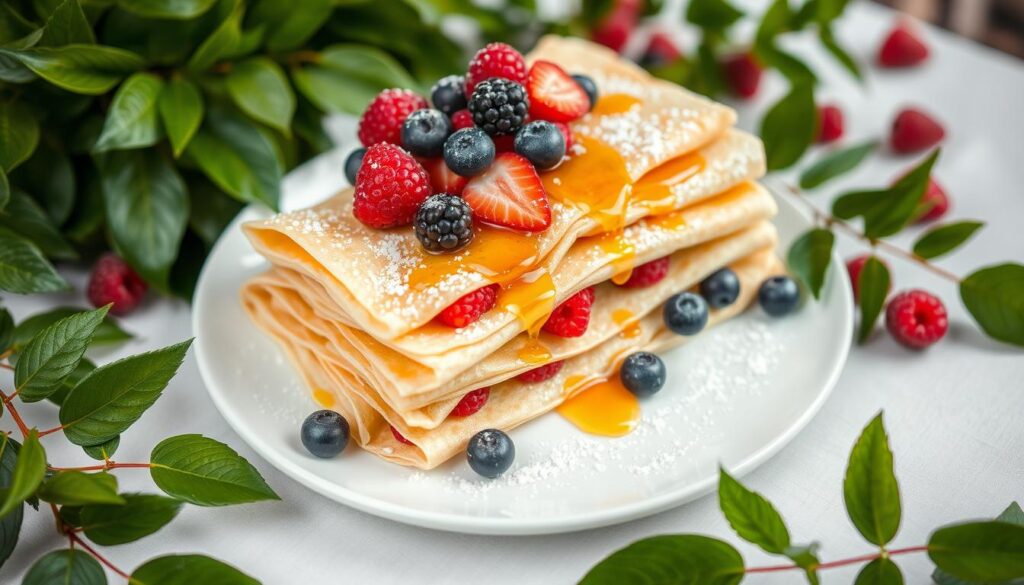 Crêpes sans sucre ajouté pour un dessert light