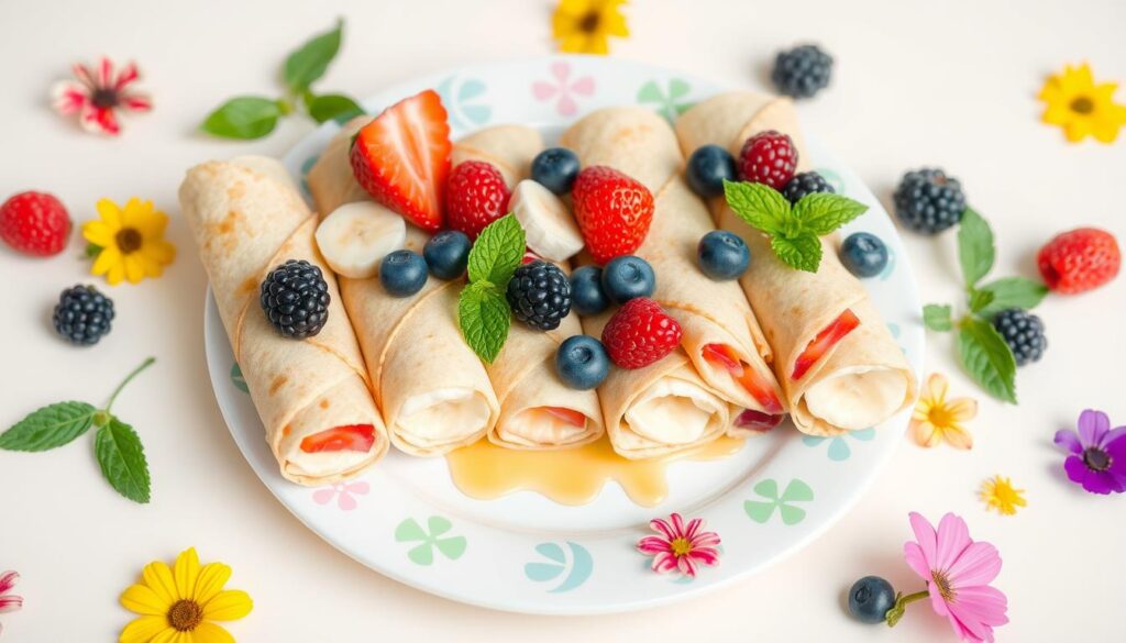 Crêpes roulées aux fruits : le goûter sain pour vos petits