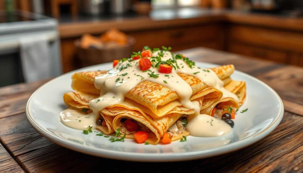 Crêpes à la sauce béchamel : une recette délicieuse et réconfortante